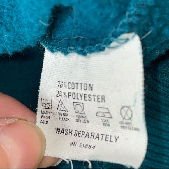 Vintage Patagonia Collared Polo Sweatshirt Teal Green 80s 90s Long Sleeve - Picture 4 of 9